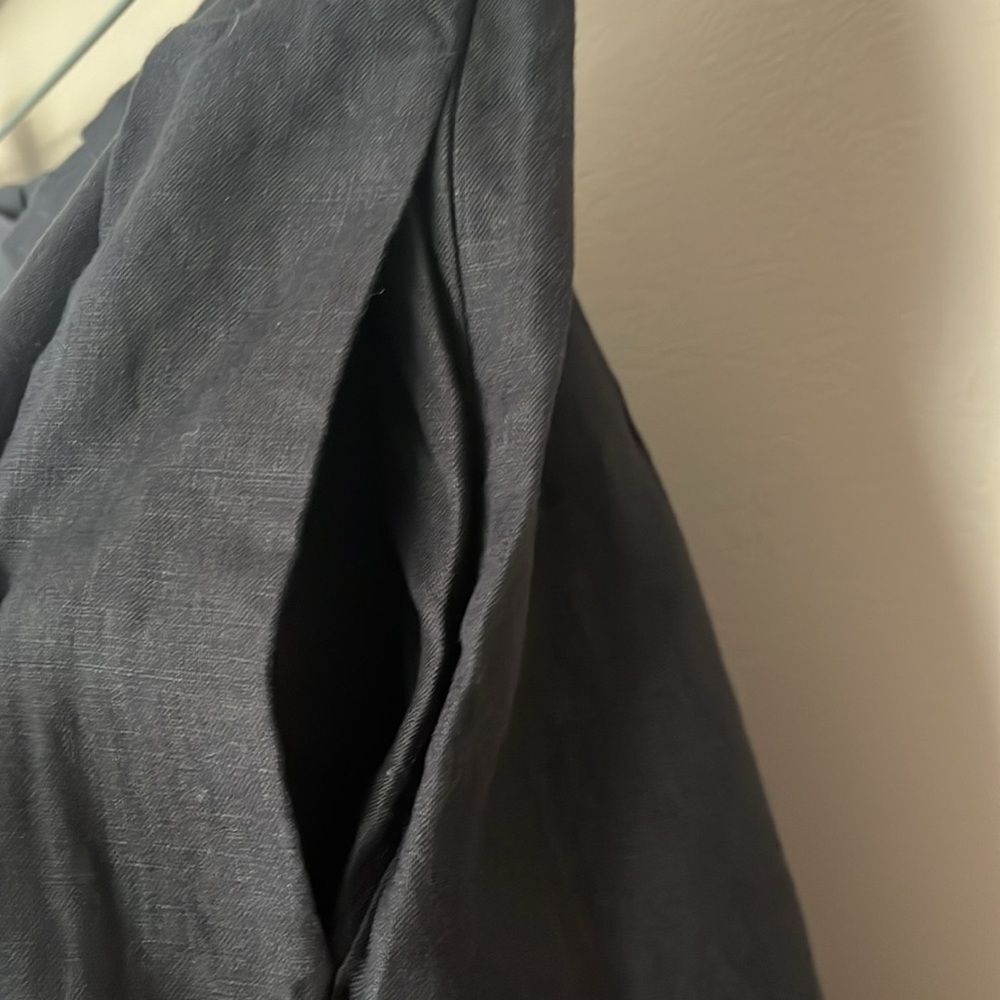 Anthropologie Black Cropped Wide-Leg Culotte Pants Size M - Picture 4 of 13